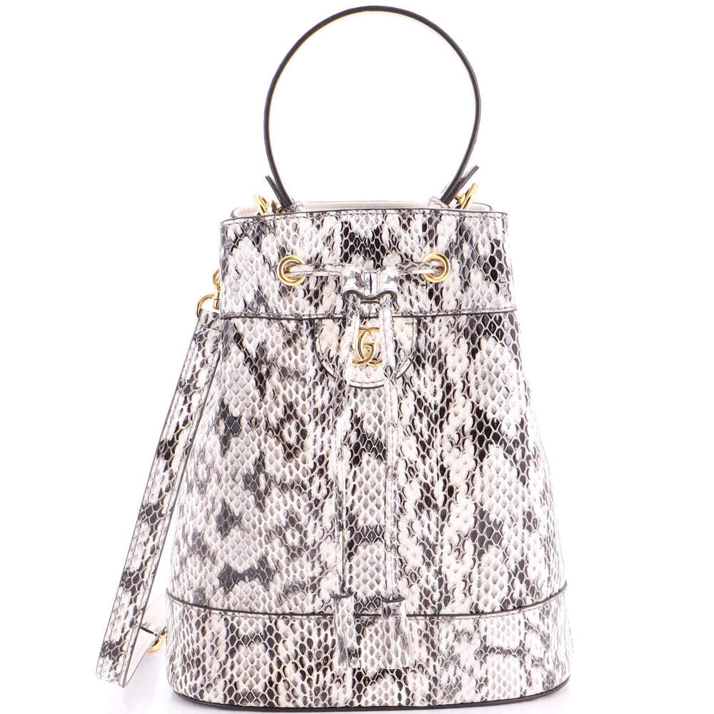 Gucci Small Ophidia Bucket Bag Python